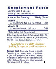 Vitamin D3+K2 (30 Capsules)