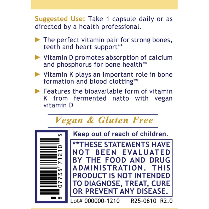 Vegan D3+K2 (60 Capsules)