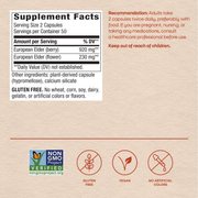 Black Elderberry (100 Capsules) — Supplement Facts