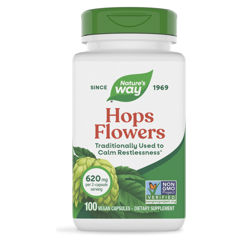 Hops Flowers (100 Capsules) — Nature's Way