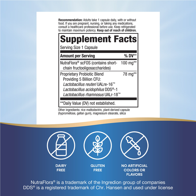 Primadophilus Reuteri (30 Capsules) — Supplement Facts