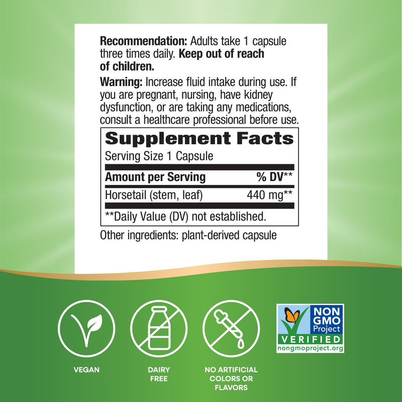 Horsetail Grass (100 Capsules) — Supplement Facts