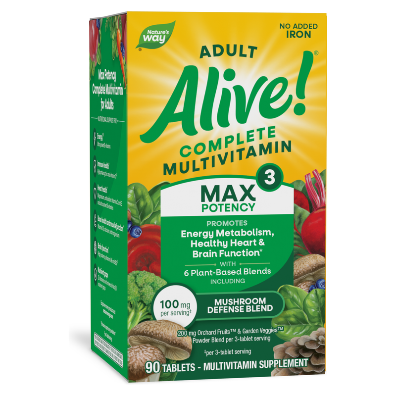 Alive!® Max3 Daily Multi-Vitamin Iron-free (90 Tablets) — Nature's Way
