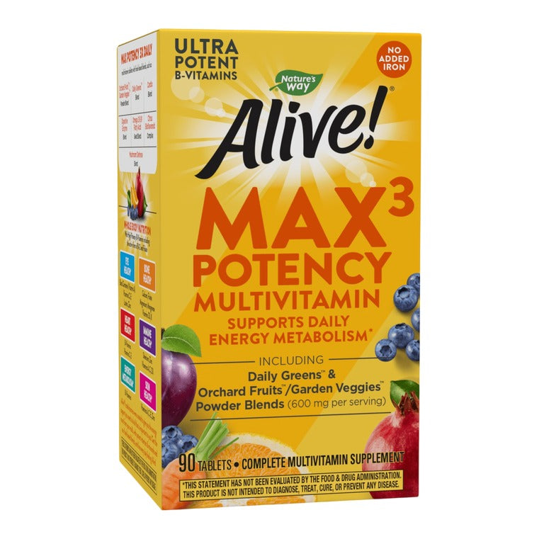 Alive!® Max3 Daily Multi-Vitamin Iron-free (90 Tablets)