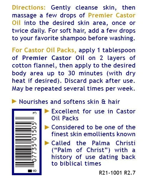 Organic Castor Oil (8 Fluid Ounces)