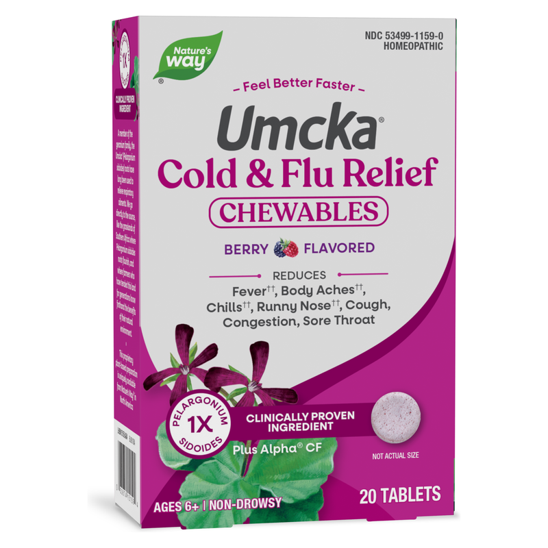 Umcka® Cold+Flu Berry Chewable (20 Chewables) — Nature's Way