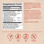 Ginkgold Eyes (60 Tablets) — Supplement Facts