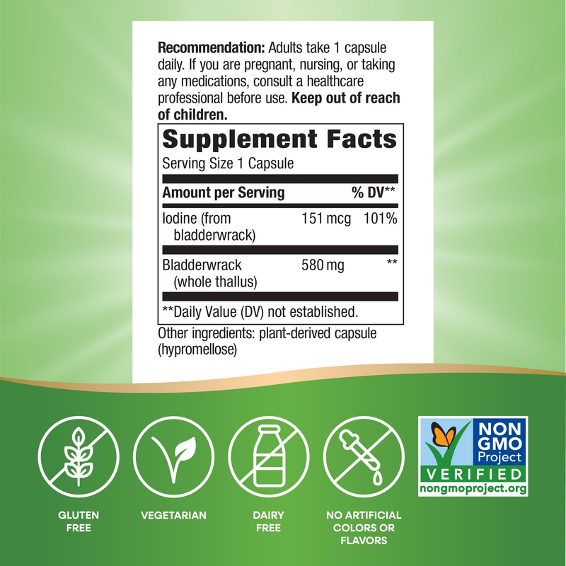 Bladderwrack (100 Capsules) — Supplement Facts