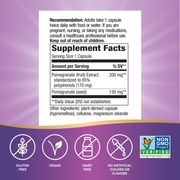 Pomegranate Standardized (60 Capsules) — Supplement Facts