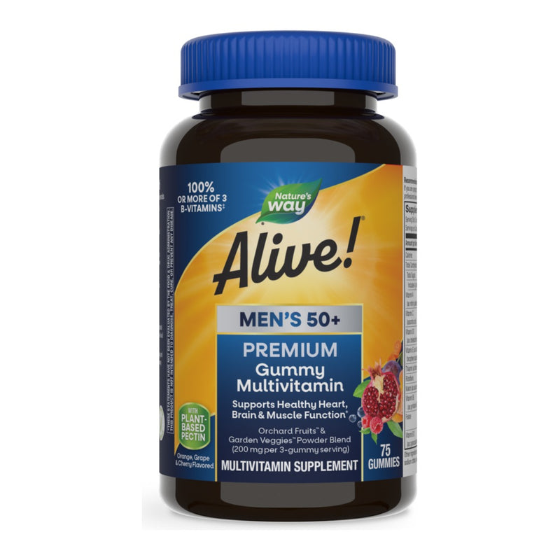 Alive Mens 50+ Premium Gummy Multi-Vitamin (75 Gummies)