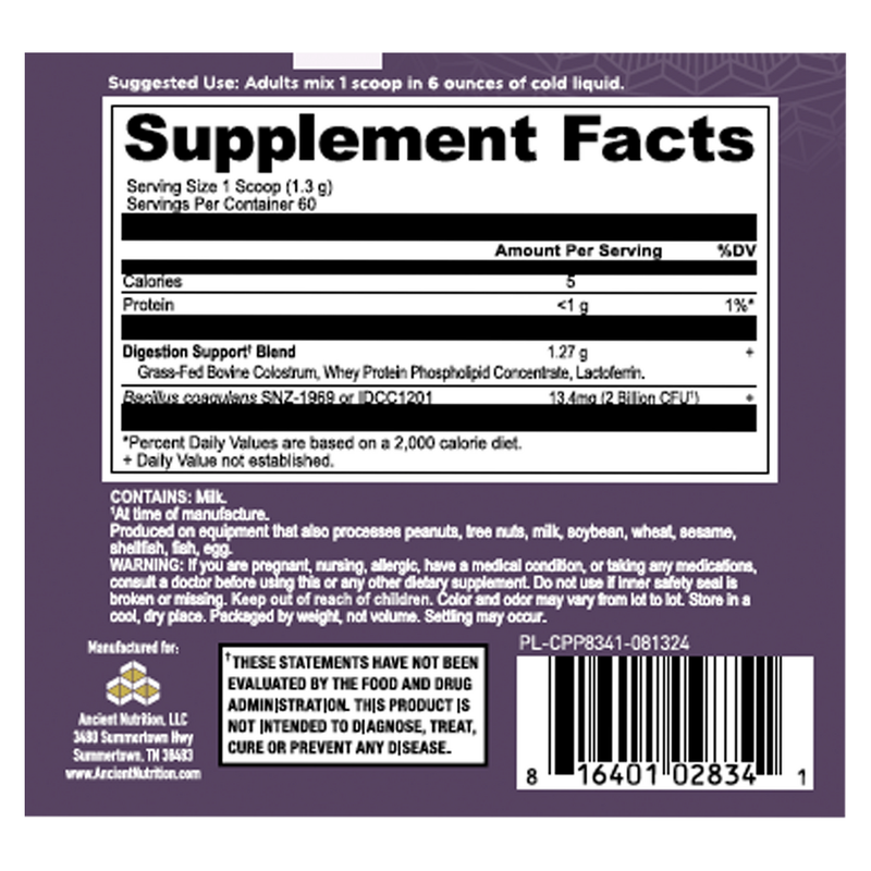 Colostrum Powder Gut & Immune System Health, Unflavored (78 g)
