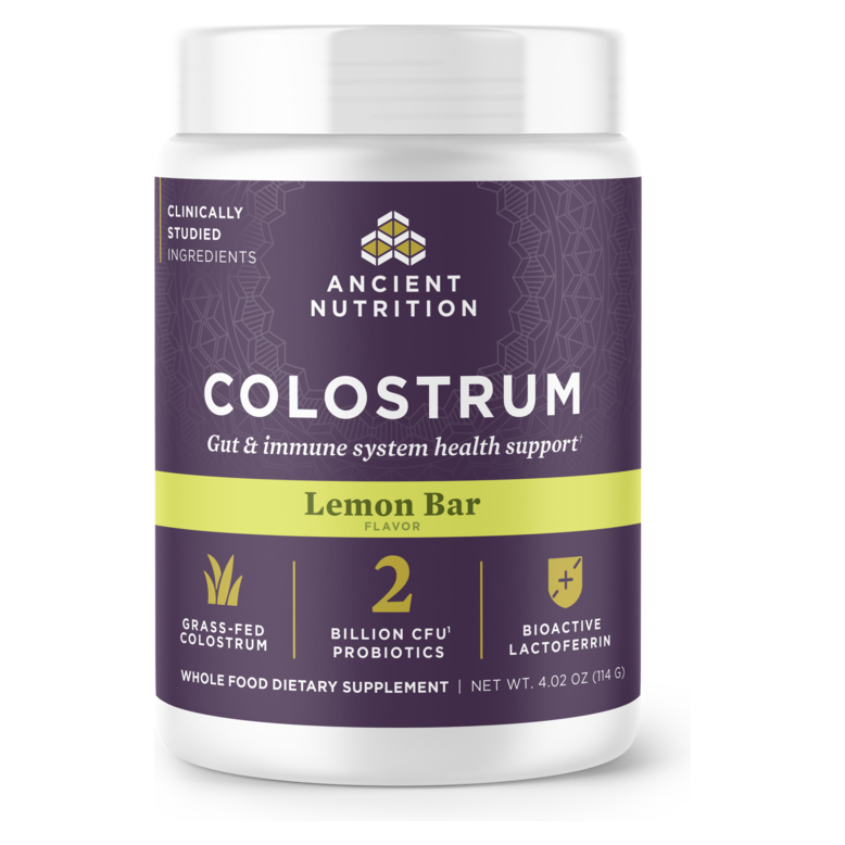Colostrum Powder Gut & Immune System Health, Lemon Bar Flavor (114 g)