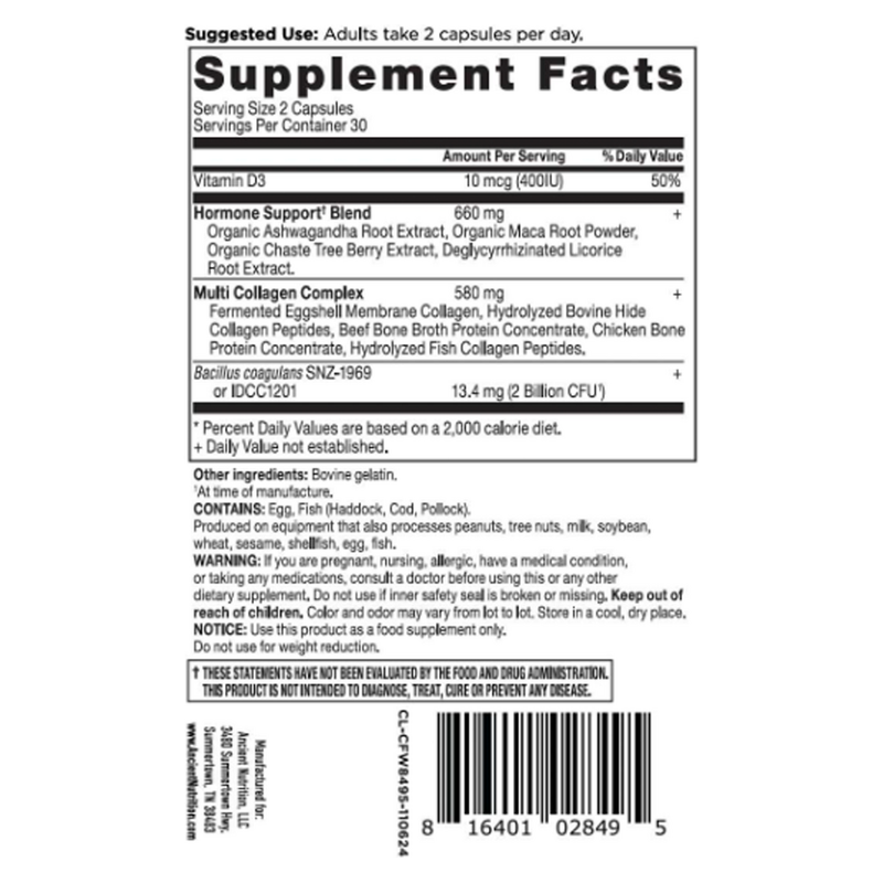 Hormone Balance + Collagen (60 Capsules)