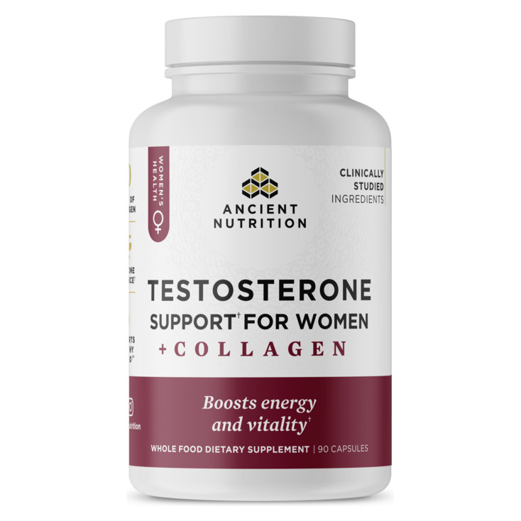 Testosterone Support for Women + Collagen (90 Capsules)