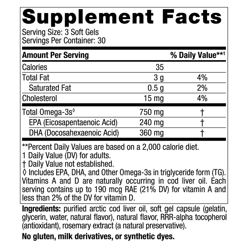 Arctic Cod Liver Oil, Lemon