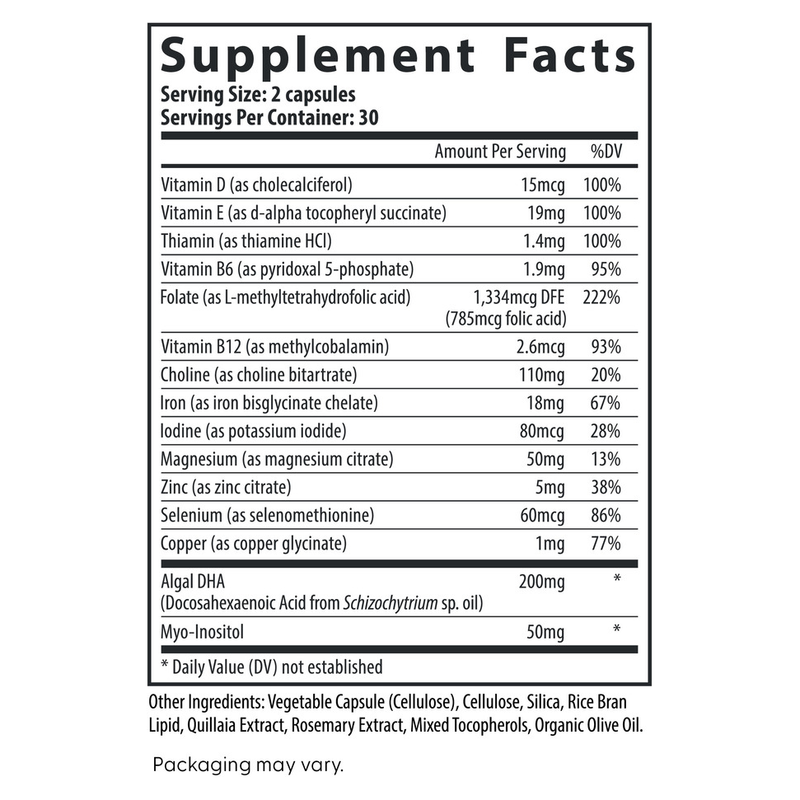 Prenatal Multivitamin Essentials with DHA (60 Capsules)
