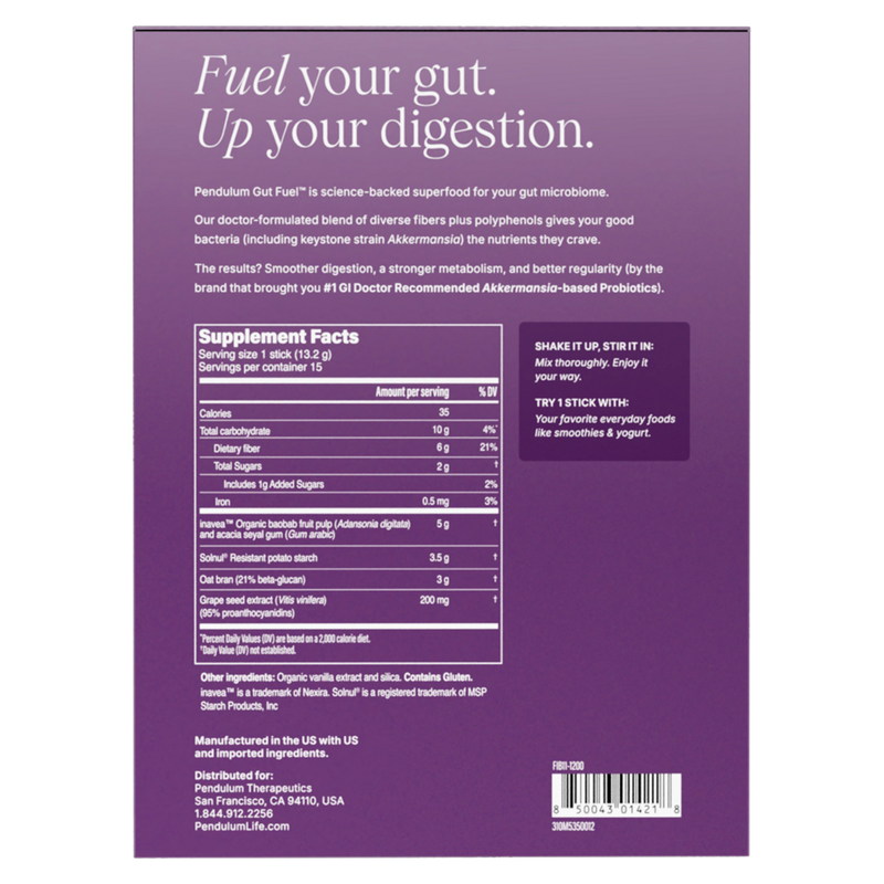 Gut Fuel Daily Prebiotic Fiber + Polyphenols (396 g)