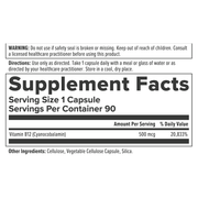 Vitamin B12 - 500mcg (90 Capsules)