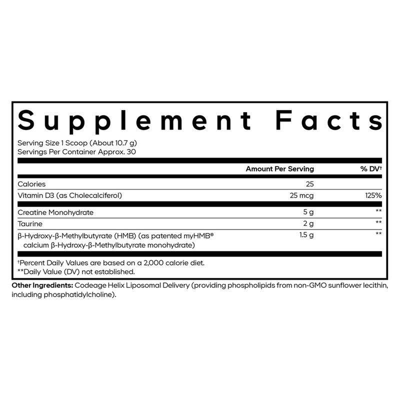 Creatine HMB+ Powder, Unflavored (321 g)