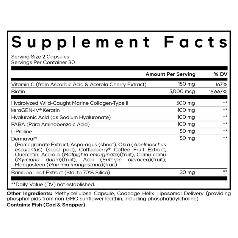 Hair Skin Nails Vitamins Platinum (60 Capsules)