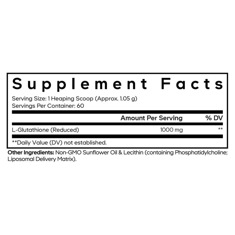 Liposomal Glutathione Powder 1000 mg, Unflavored (63 g)