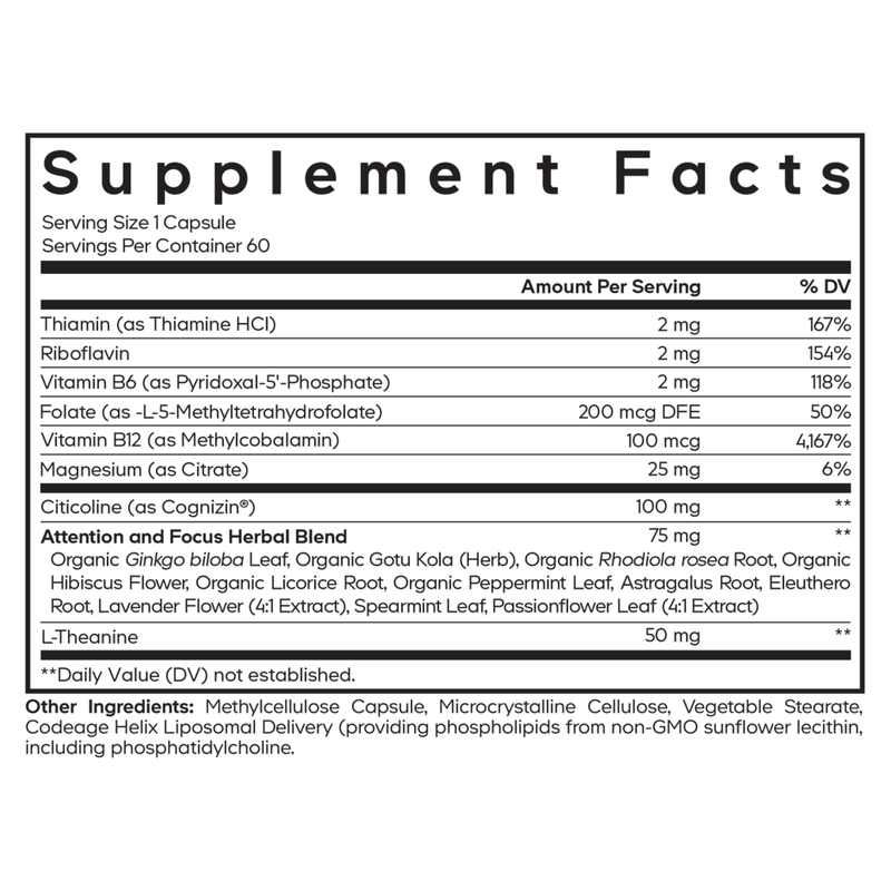 Teen Brain Focus Vitamins+ (60 Capsules)