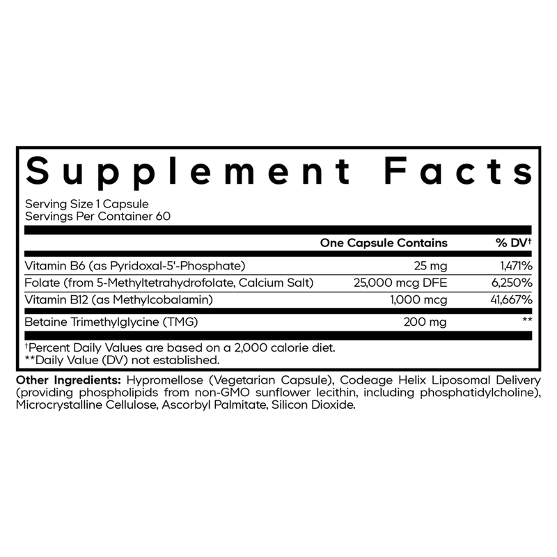 Liposomal L-Methylfolate 5-MTHF+ (60 Capsules)