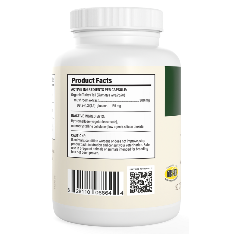 Turkey Tail Extract Capsules for Pets (90 Capsules)