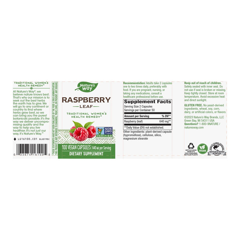 Red Raspberry Leaf (100 Capsules)