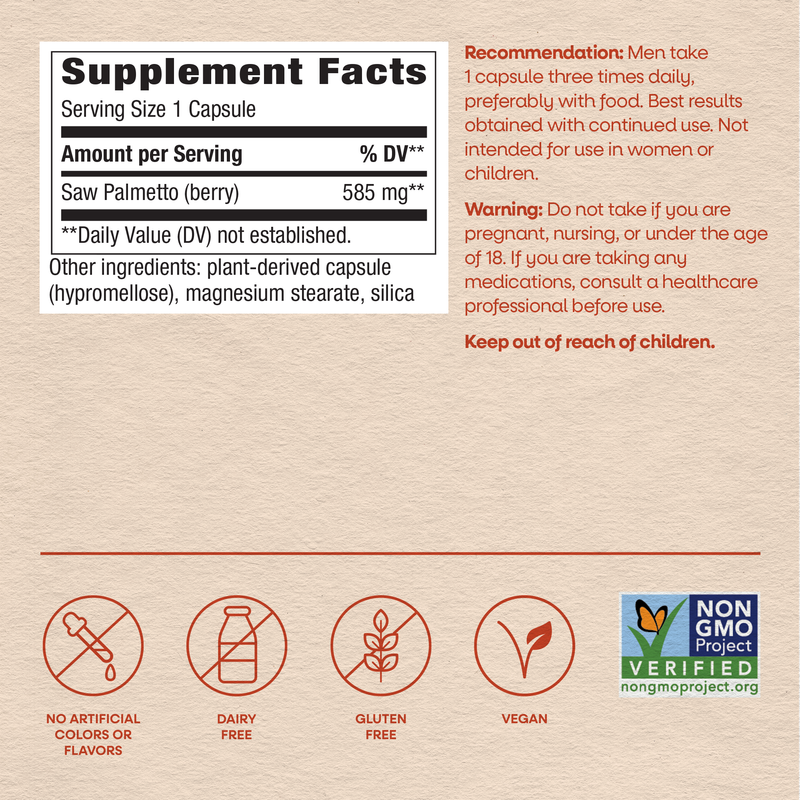 Saw Palmetto Berries — Supplement Facts