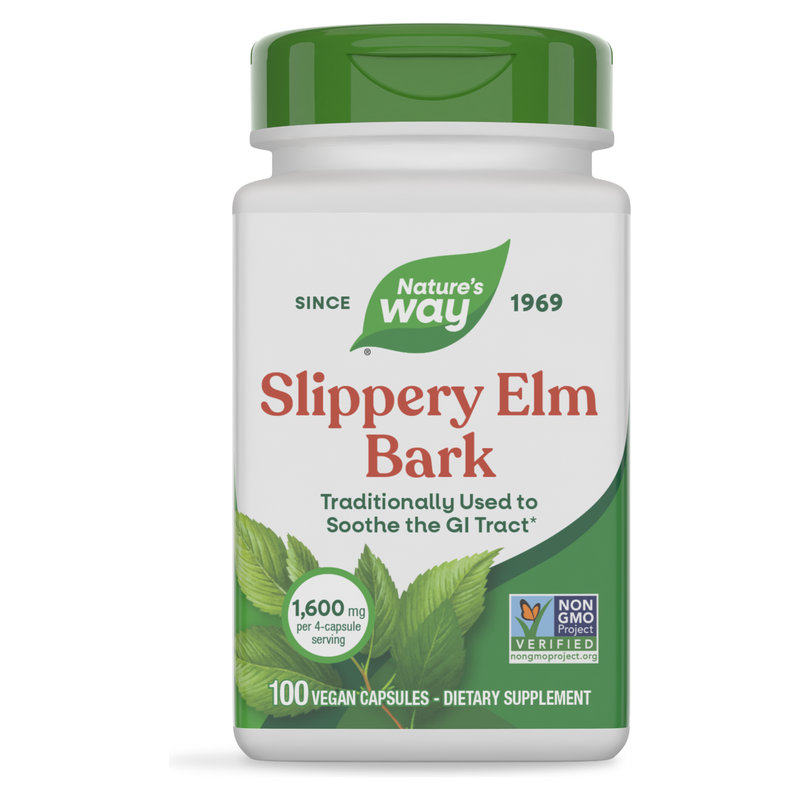 Slippery Elm Bark (100 Capsules) — Nature's Way