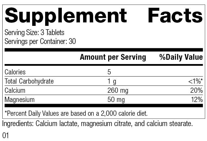 Calcium Lactate, 90 Tablets