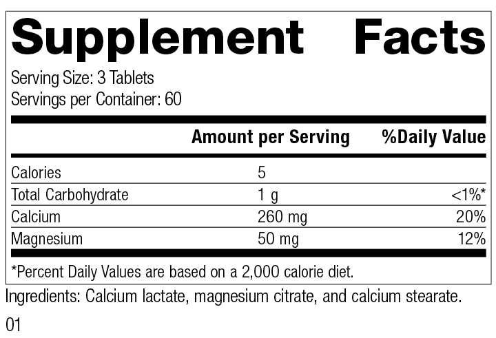 Calcium Lactate, 180 Tablets