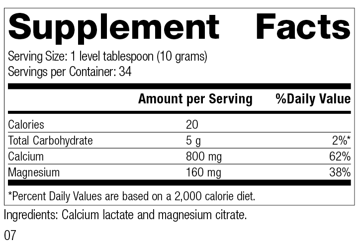 Calcium Lactate Powder, 12 oz (340 g)