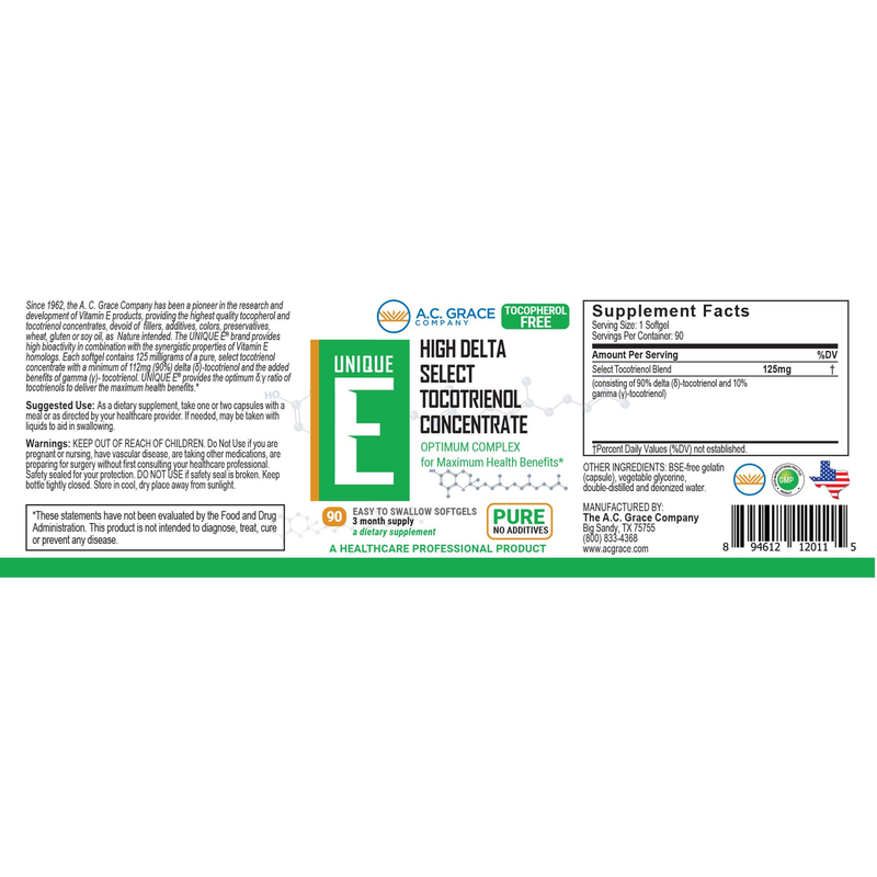 Unique E Tocotrienols (90 Softgels)