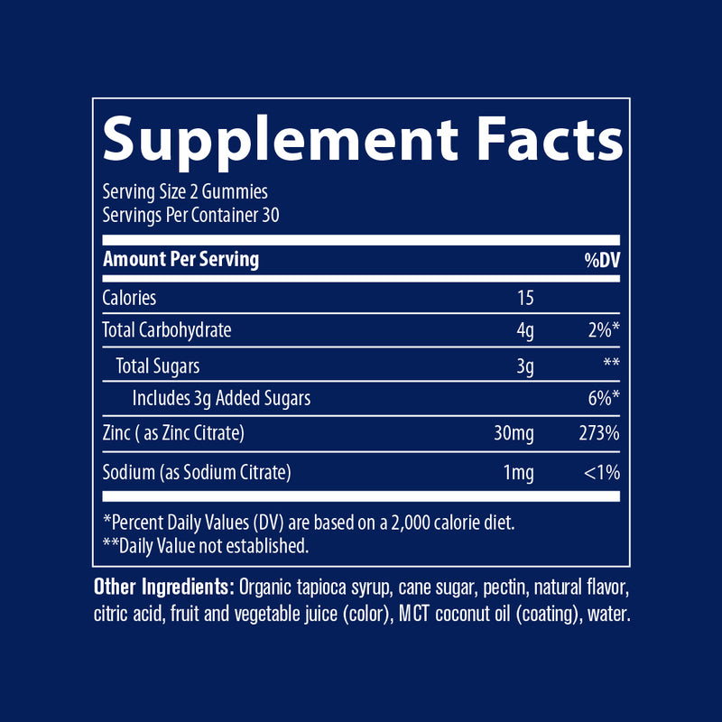 Zinc Gummies (60 Gummies)