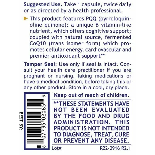 PQQ Complex with CoQ10 (60 Capsules)