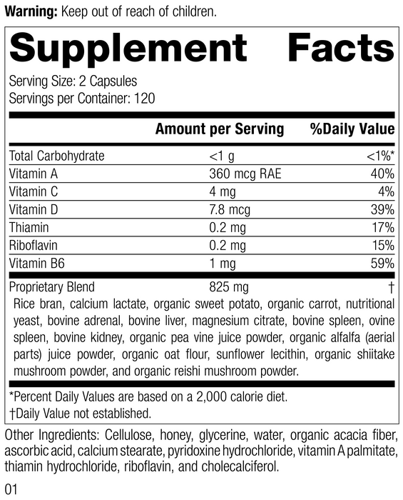 Catalyn® GF, 240 Capsules Rev 01 Supplement Facts