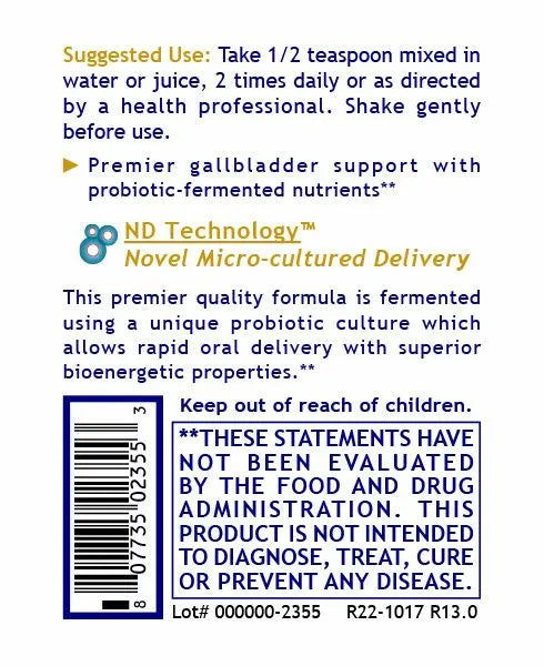 Gallbladder-ND (235 mL Liquid)