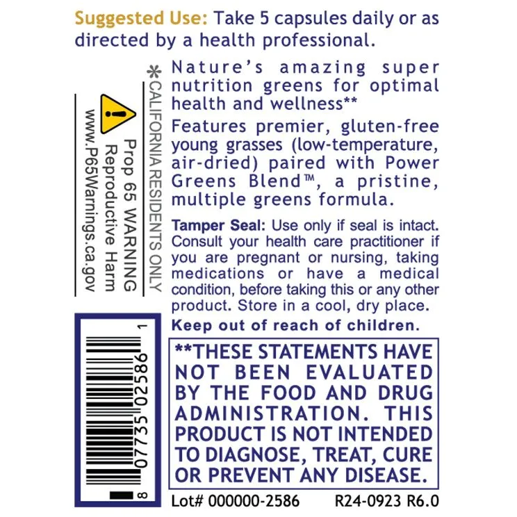 Premier Greens Caps (150 Capsules)