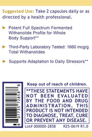 Fermented Ashwagandha Capsules (120 Capsules)