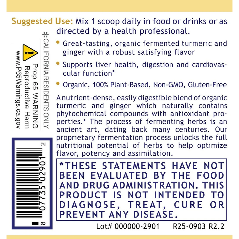 Fermented Turmeric (4.7 oz/bottle) Powder