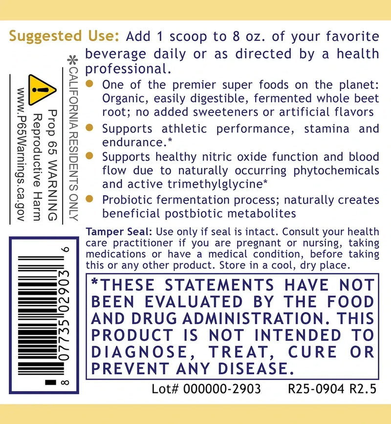 Fermented Beets (6.3 oz/bottle) Powder