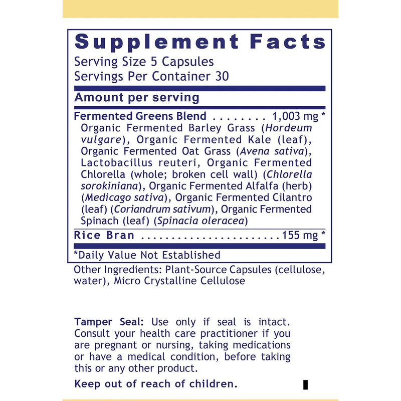 Probiotic Fermented Greens (150 Capsules)