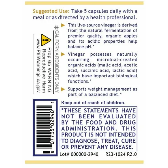 Apple Cider Vinegar (150 Capsules)