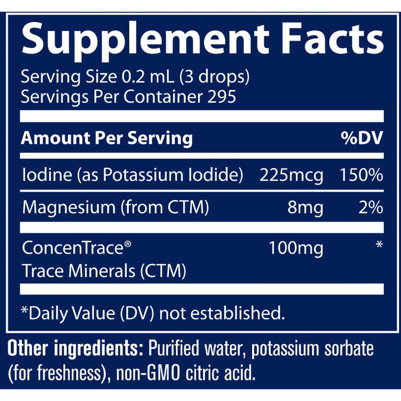 Ionic Iodine from Potassium Iodide (2 Ounce Liquid)