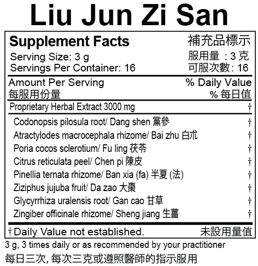 Liu Jun Zi San Extract Powder (100 Grams)
