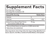 +PlusCBD Daily Balance Softgels (50 mg) — Supplement Facts