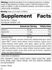 Ferrofood®, 150 Capsules, Rev 23 Supplement Facts