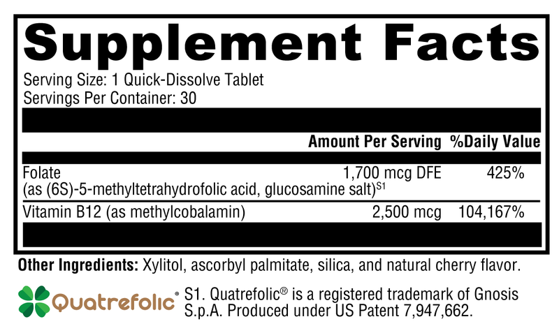 5-MTHF Plus B12 (Natural Cherry Flavor)